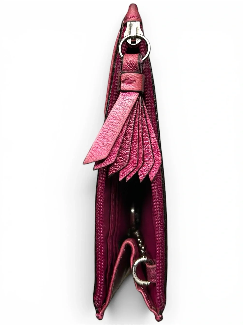 Coach Y2K Metallic Pink Key Pouch Coin Purse Card Holder